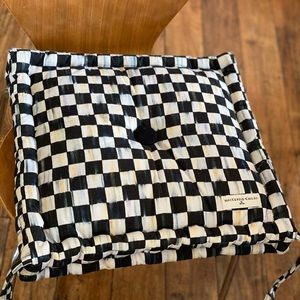 Mackenzie Childs chair cushions, approx 17x17x3